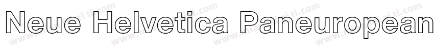 Neue Helvetica Paneuropean 75 Bold字体转换